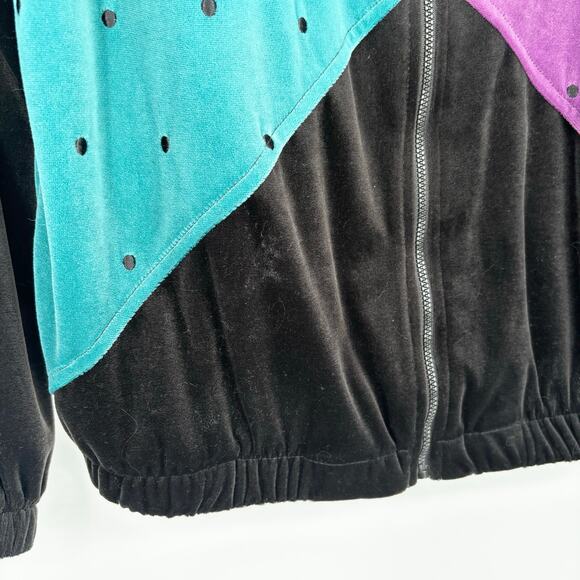 Teddi Vintage Velvet Zip-Up Jacket Size S - Picture 4 of 6